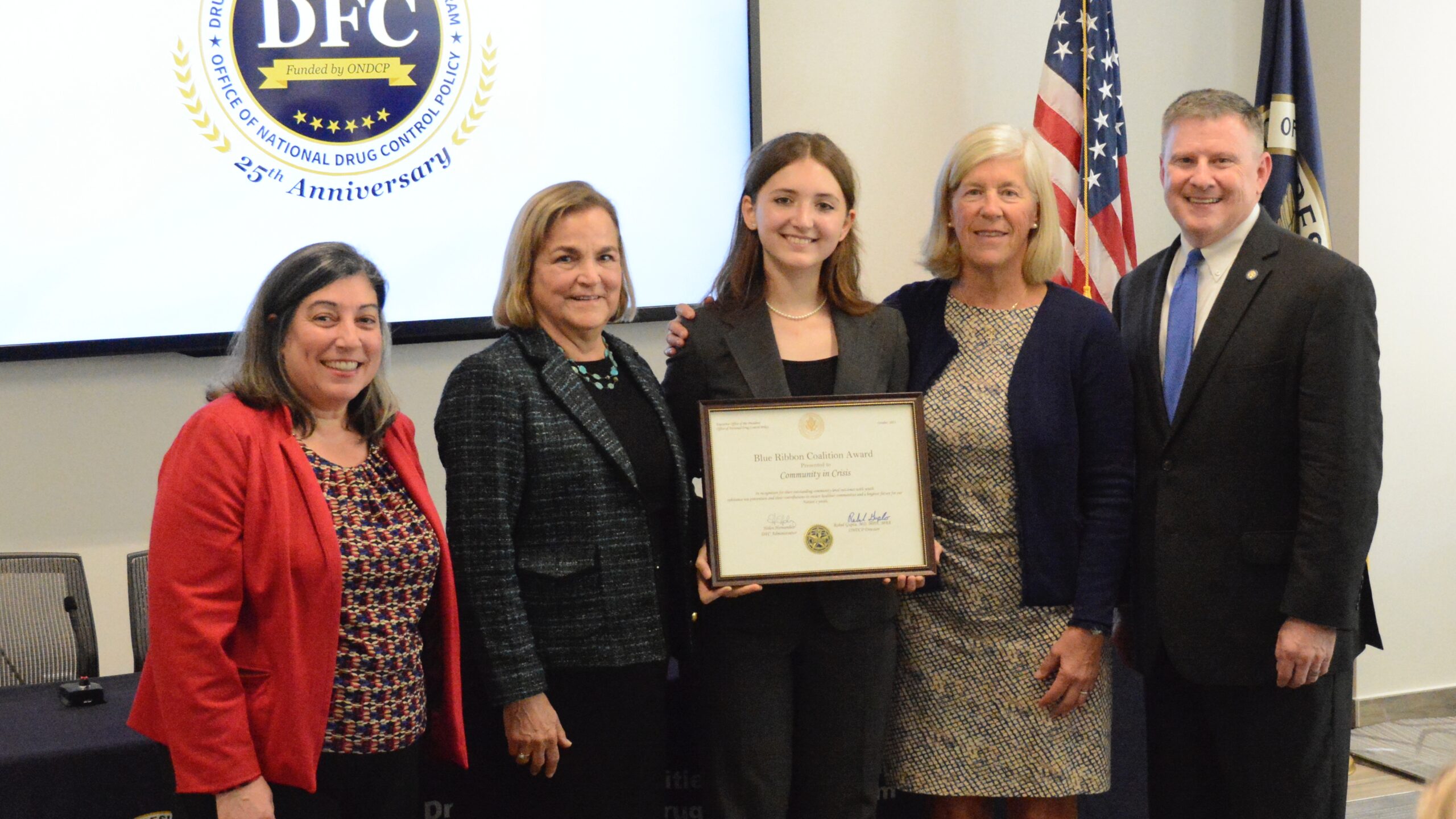 White House Awards Local New Jersey Community Coalition at National Youth Substance Use Prevention Summit.