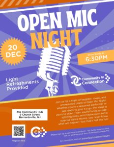 CIC Open Mic Night Dec 20 2024