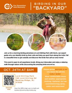 CiC Free Birding event Lord Stirling Park October